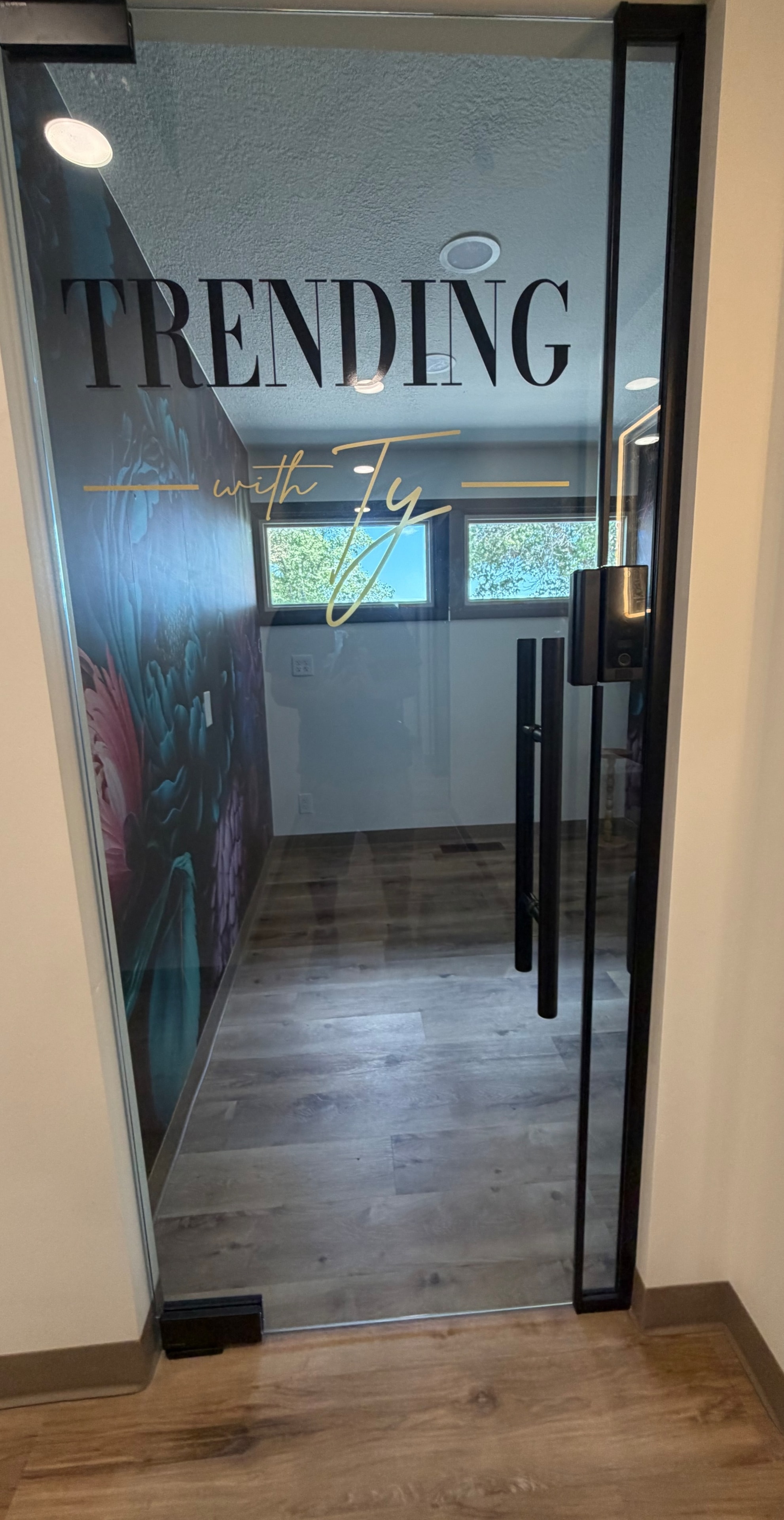 Trending with Ty — Glass Door Lettering